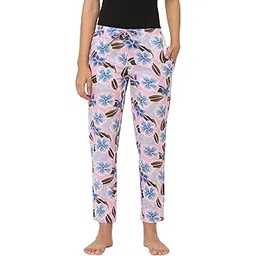 urban scottish Women's Pink Floral Printed Cotton Mid Rise Regular Fit Lounge Pants/Pyjama Pants-picture-25