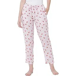 urban scottish Women's Pink Strawberry Printed Lounge Pants/Pyjama Pants-picture-17