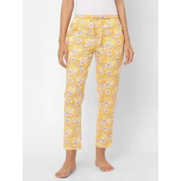Urban Scottish Yellow Floral Print Lounge Pants-picture-15
