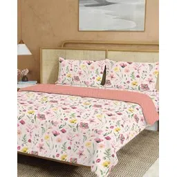 urban space 200 TC Floral Print Double Bedsheet with Pillow Covers-picture-15