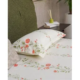 urban space 200 TC Floral Print Pure Cotton Single Bedsheet with Pillow Cover-picture-46