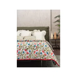 Urban Space 3 Layer Reversible Microfiber Ac Blanket - Kashmir Pink & Blue-picture-10