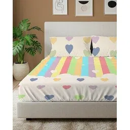 urban space Graphic Print Double Bedsheet with Pillow Covers-picture-27