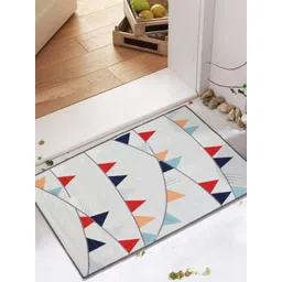 URBAN SPACE Grey & Blue Printed Anti-Skid Carpets-image-36