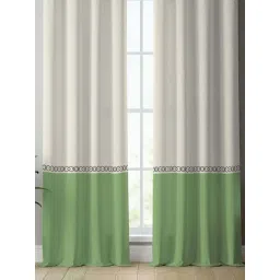 Urban Space Grey Cotton Printed Curtain Pack of 2-image-0