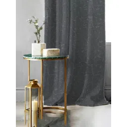 Urban Space Grey Polyester Door Curtain with Eyelets & Tieback - Set of 2 (7 ft)-picture-12