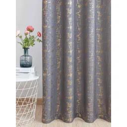 Urban Space Grey Polyester Door Curtain With Tieback & Eyelet-picture-17