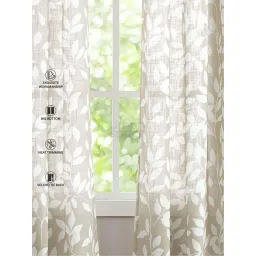 Urban Space Grey Polyester Door Curtain With Tieback & Eyelet - Set of 2 image 3