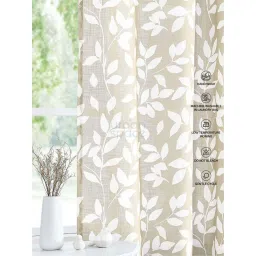 Urban Space Grey Polyester Door Curtain With Tieback & Eyelet - Set of 2 image 4