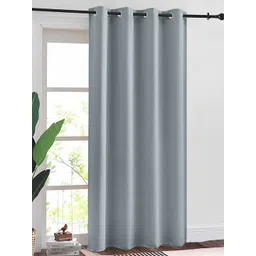 URBAN SPACE Grey Solid Black Out Door Curtain-image-44