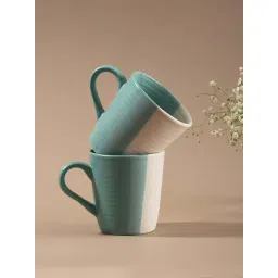 Urban Space Ocean Green Pearl Ceramic Coffee Mug (320ml) - Set of 2-picture-15