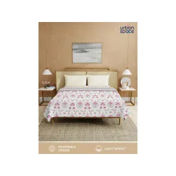 Urban Space Persian Pink Cotton Malmal Bed Ac Dohar (Double)-picture-14