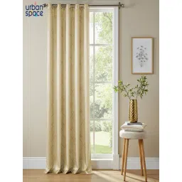 Urban Space Polyester Beige Room Darkening 5 ft Window With Tieback & Eyelets - Pack of 1-picture-40