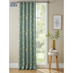 Urban Space Polyester Green Room Darkening 8 ft Long Door With Tieback & Eyelets - Pack of 1-picture-15