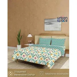urban space Printed Double Bedsheet Dohar Set with Pillow Covers-picture-50