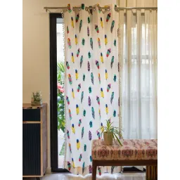 Urban Space Printed Multicolor Cotton 7 ft Boho Door Curtain-picture-38