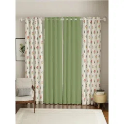 Urban Space Red Cotton Classic Curtains for Door - Set of 4-image-32