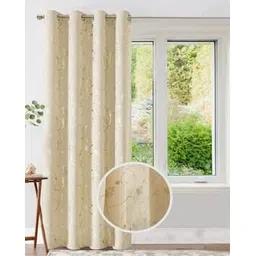urban space Set fo 1 Gold Leaf Print Window Eyelets Curtain-picture-25