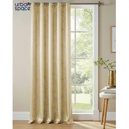urban space Set of 1 Gold Foil Printed Blackout Curtain -picture-12