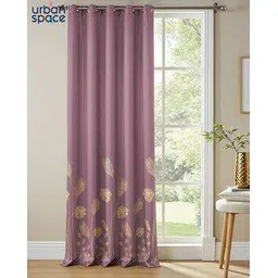urban space Set of 1 Gold Foil Printed Blackout Curtain -picture-27