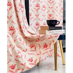 urban space Set of 2 Floral Print Window Curtains-picture-28