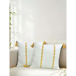 Urban Space Vintage Braid Yellow Cotton Cushion Covers - Set of 2-picture-48