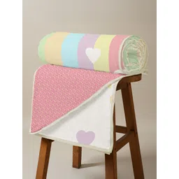 URBAN SPACE White & Pink Geometric AC Room Dohar-picture-29