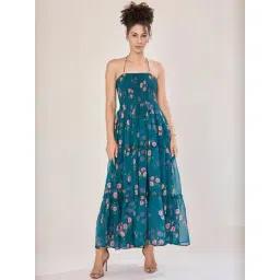 Urban Sundari Blue Casual Fit Floral Print Dress-picture-40