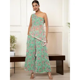 Urban Sundari One Shoulder Neck Top & Flared Palazzo-picture-8