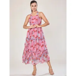 Urban Sundari Pink Casual Fit Floral Print Dress-picture-22