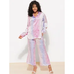 Urban Sundari Tie & Dye Casual Shirt With Trousers Co-Ords image 1