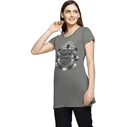 urban trees Women's Night Suit | Half Sleeve Round Neck Night Suit for Women|XL-WNT_120_Grey|-picture-30
