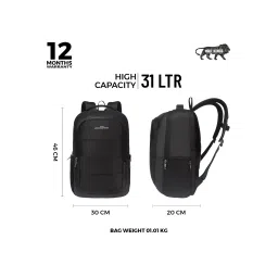 Urban Tribe Black Rumble Medium Laptop Backpack image 4