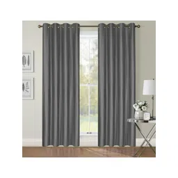 UrbanArts Grey Set of 2 Room Darkening Door Curtain-picture-41