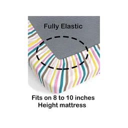 UrbanArts White & Pink Conversational 300 TC King Bedsheet with 2 Pillow Covers image 5