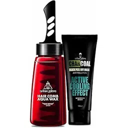 Urbangabru Hair Comb Aqua Wax - The Devil Edition - 260 ML & Peel Off Mask 120 GM - Men's Grooming Combo Kit-picture-26