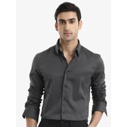 URBANICE Men Premium Slim Fit Solid Spread Collar Cotton Casual Shirt-picture-10