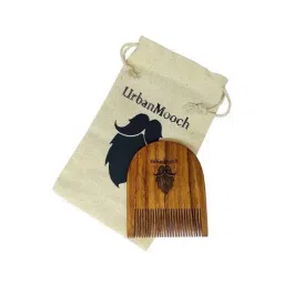 UrbanMooch Handcrafted U Shape Sheesham Wood Beard Comb-picture-25