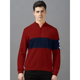 Urbano Fashion Colourblocked Cotton Round Neck Sweatshirt-picture-34
