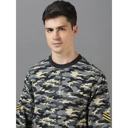 Urbano Fashion Cotton Camouflage Printed Round Neck Sweatshirt image 5