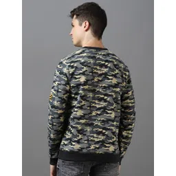 Urbano Fashion Cotton Camouflage Printed Round Neck Sweatshirt image 4
