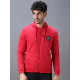 Urbano Fashion Cotton Solid Zippered Hooded Neck Sweatshirt-picture-26
