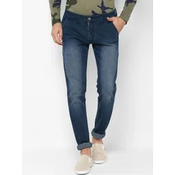 Urbano Fashion Men Blue Slim Fit Mid-Rise Clean Look Stretchable Jeans-picture-18