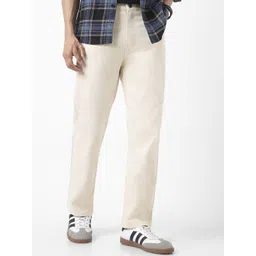 Urbano Fashion Men Ecru Straight Fit Washed Stretchable Jeans-picture-25