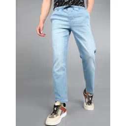 Urbano Fashion Men Light Fade Clean Look Cropped Stretchable Jeans-picture-11