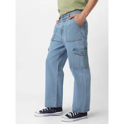 Urbano Fashion Men Loose Fit Non-Stretchable Cargo Jeans-picture-25