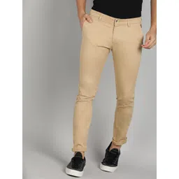 Urbano Fashion Men Mid Rise Slim Fit Cotton Chinos Trousers-picture-41