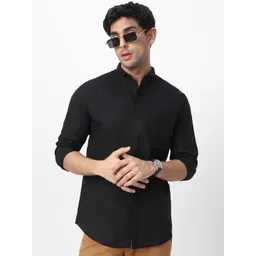 Urbano Fashion Men Slim Collar Solid Cotton Casual Shirt-picture-39