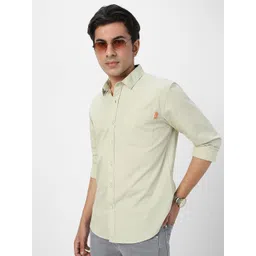 Urbano Fashion Men Spread Collar Solid Cotton Casual Shirt-picture-20
