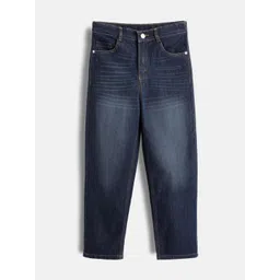 Urbano Juniors Boy Dark Blue Regular Fit Washed Denim Jeans Stretchable-picture-14